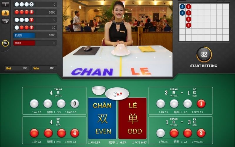 Các cửa cược trong game xóc đĩa đổi thưởng Zbet